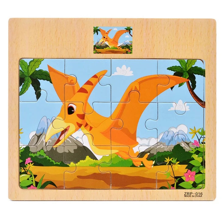 Tiny Thinkers: Cartoon Wooden Puzzle Set
