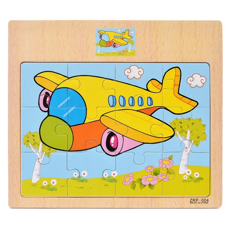 Tiny Thinkers: Cartoon Wooden Puzzle Set