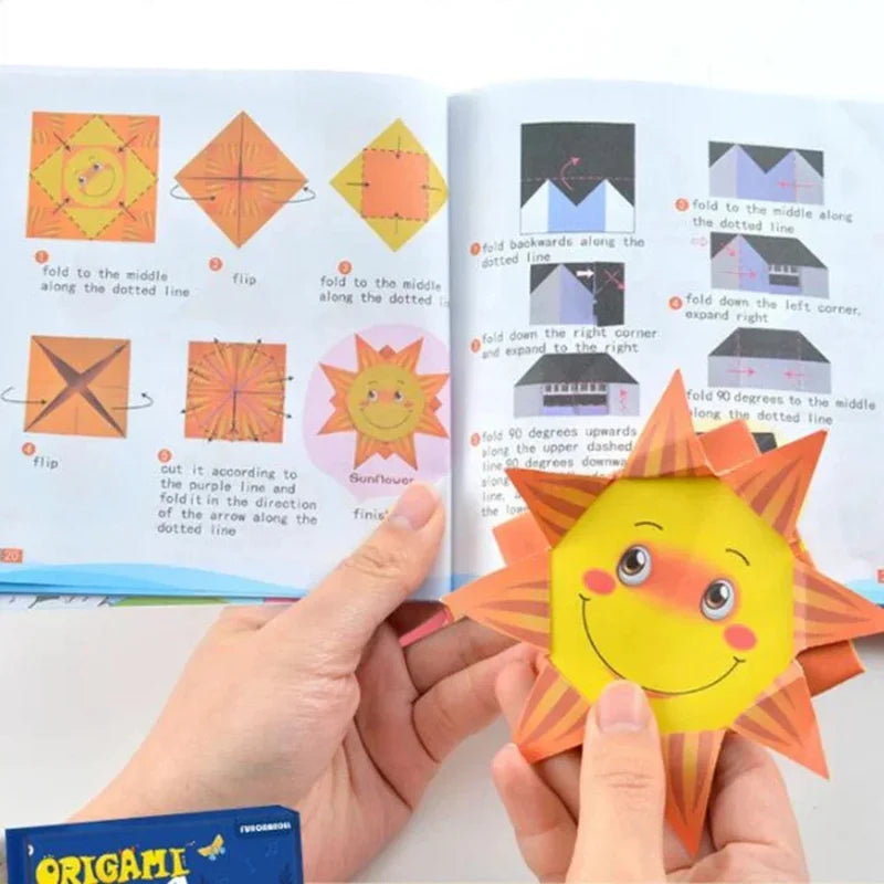 Kit de manualidades de origami para niños con papel de colores
