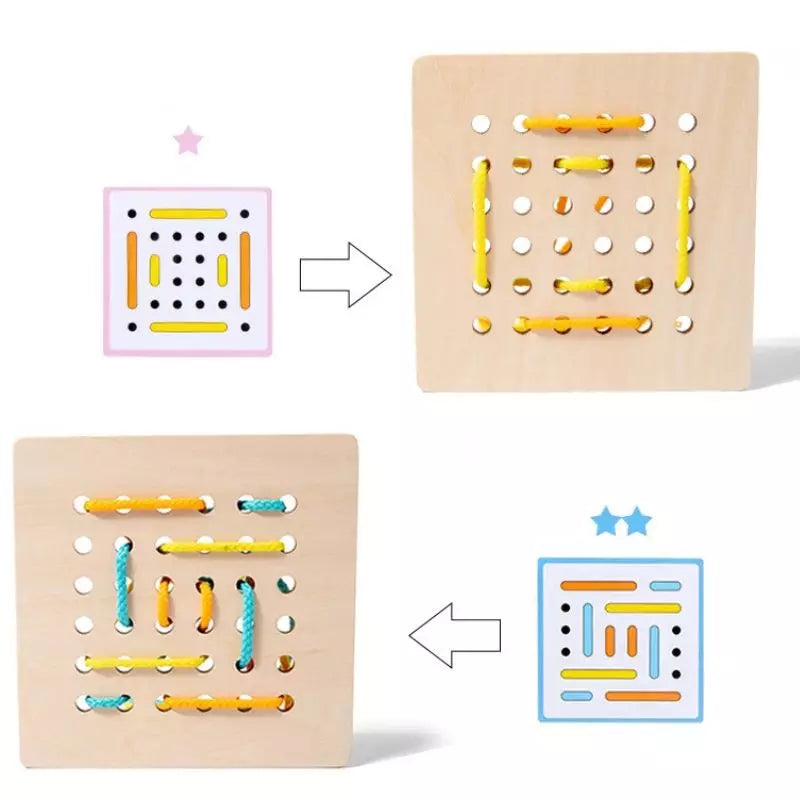 Montessori Toy Rope Board Puzzle 05