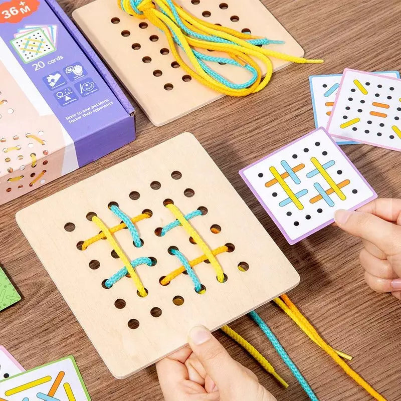 Montessori Toy Rope Board Puzzle 02