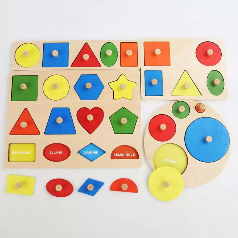 Montessori Toy Wooden Shape & Colour Puzzle 01