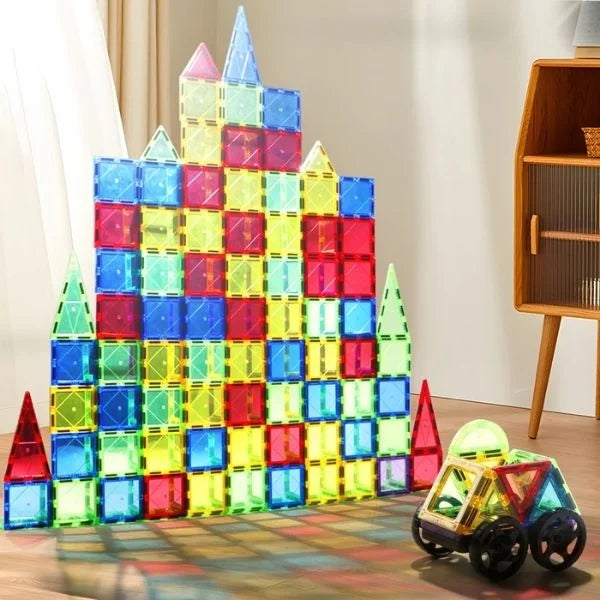 Montessori Magnetic Building Tiles Construction Toys 04