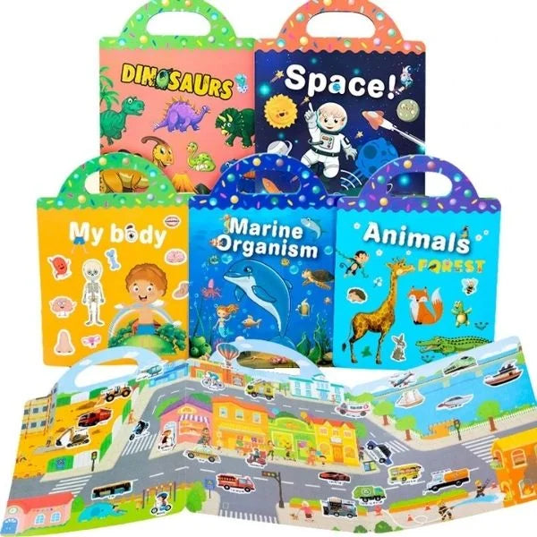 Reusable Sticker Book Educational Toys for Kids 14
