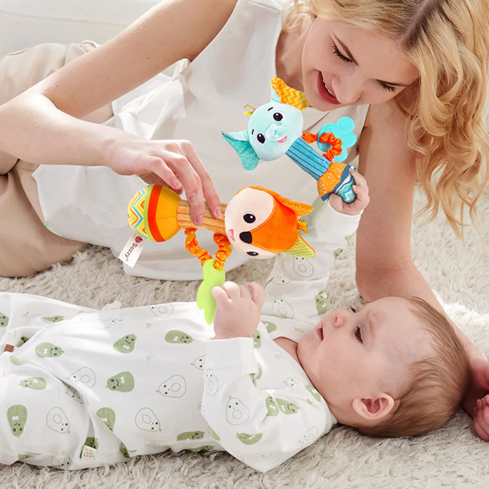 Snuggle Shake: Plush Sensory Rattle for Babies