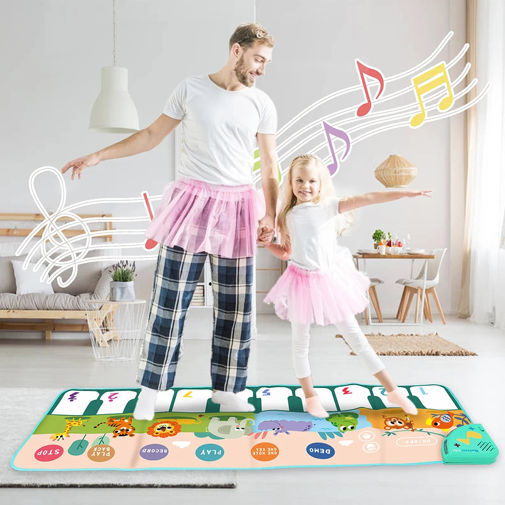 Jungle Jams: Animal or Musical Instrument Sound Piano Mat for Kids
