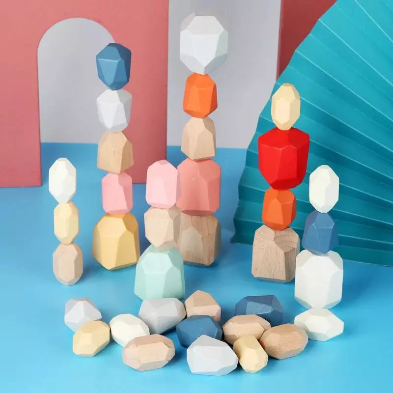 Sensory Toy Wooden Balancing Stones