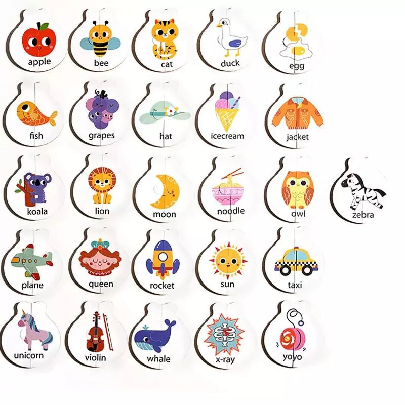 Wooden Puzzle Alphabet Ladybird Matching Set UK