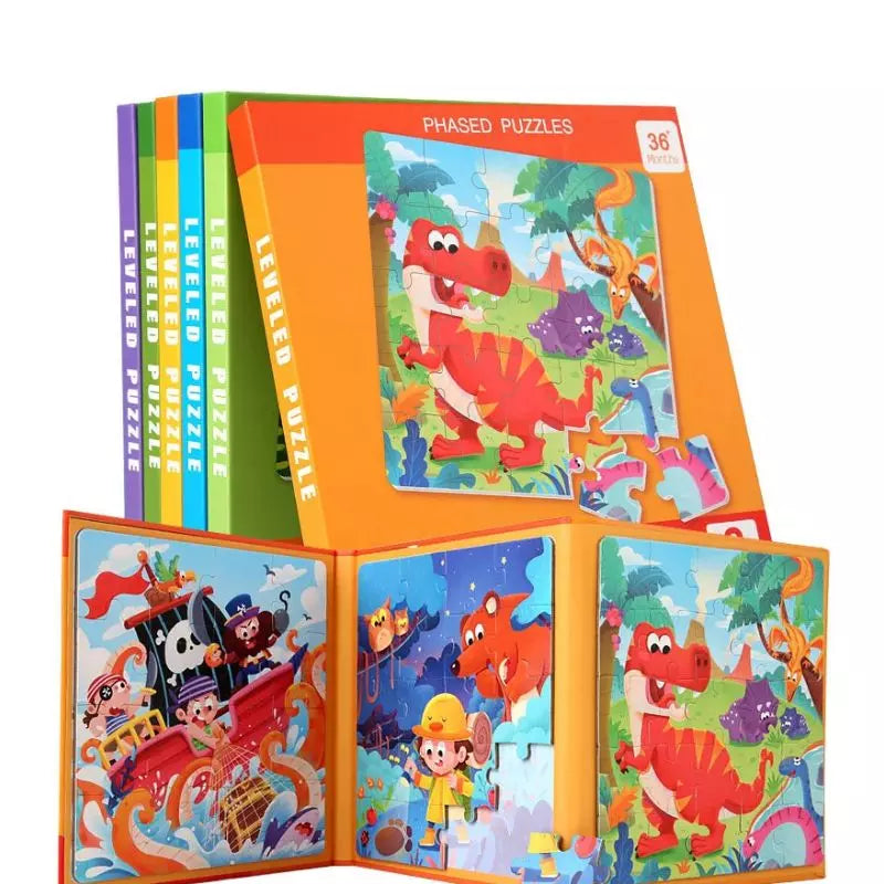 Wooden Puzzle Magnetic Montessori Activity Book 01