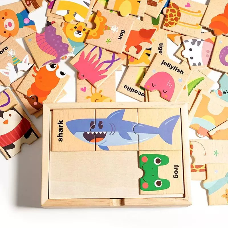 Wooden Puzzle Memory Match Game UK