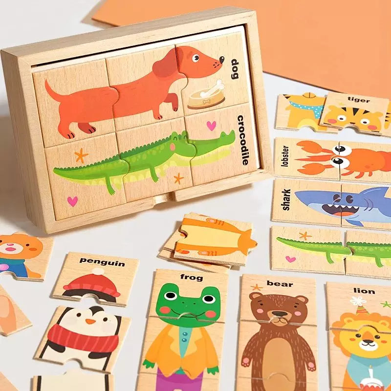 Wooden Puzzle Memory Match Game 03
