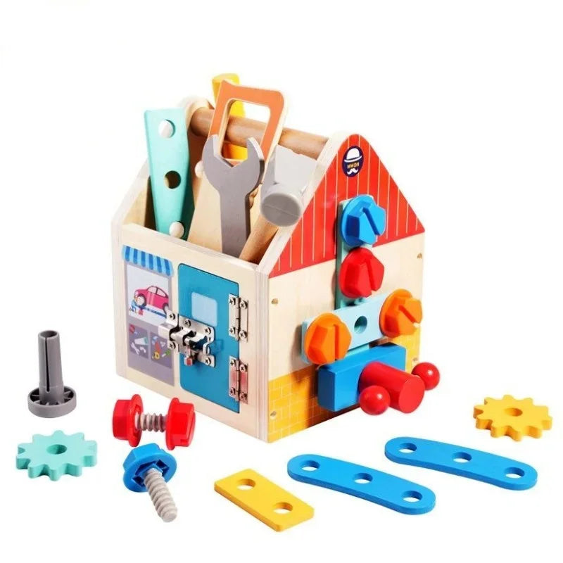 Wooden Toolbox Play Set for Toddlers 1